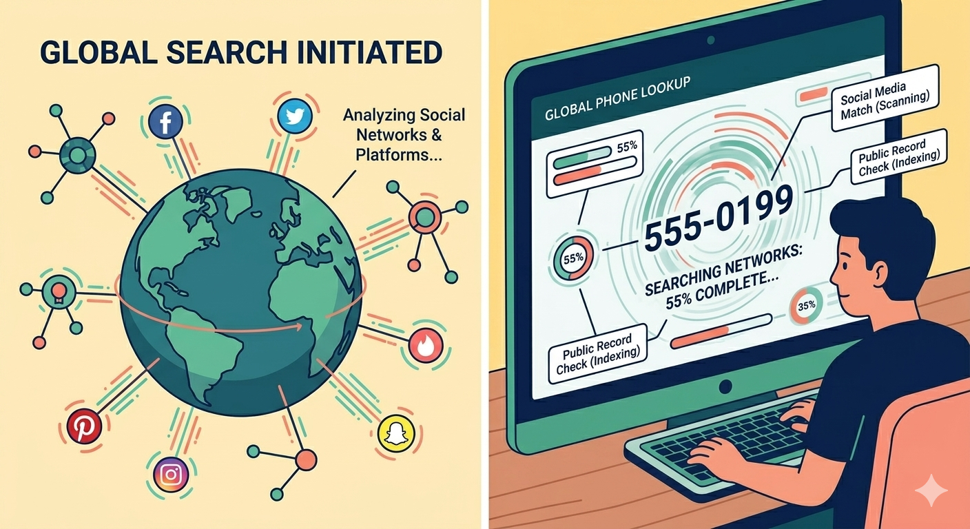 Global search initiated — analyzing social networks and platforms